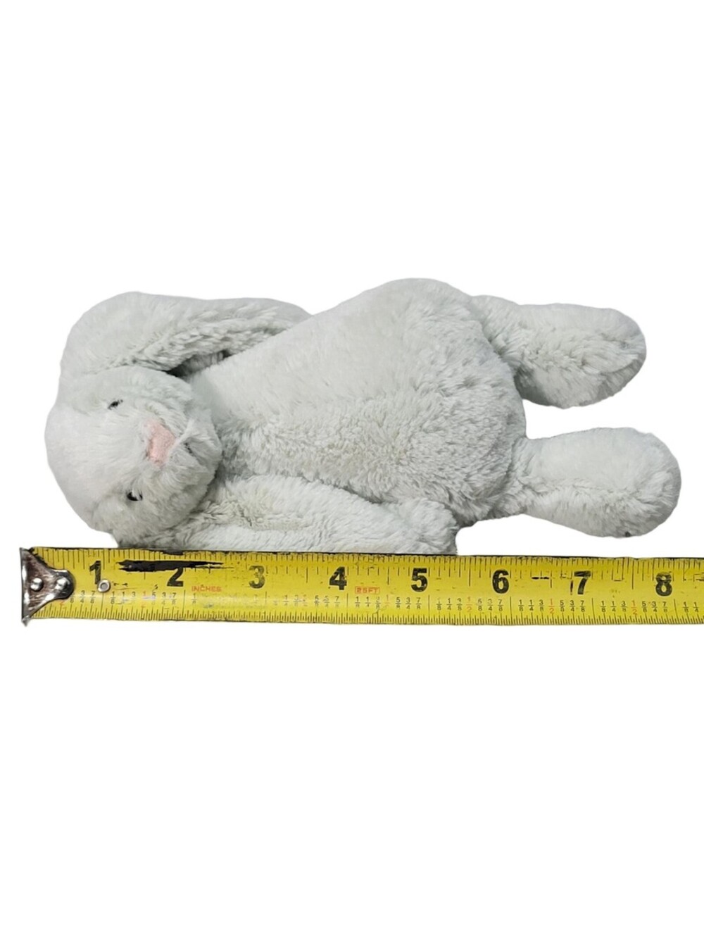 Jellycat Gray Bashful Bunny Rabbit Stuffed Animal Beanbag Plush Toy 8" - Picture 10 of 10